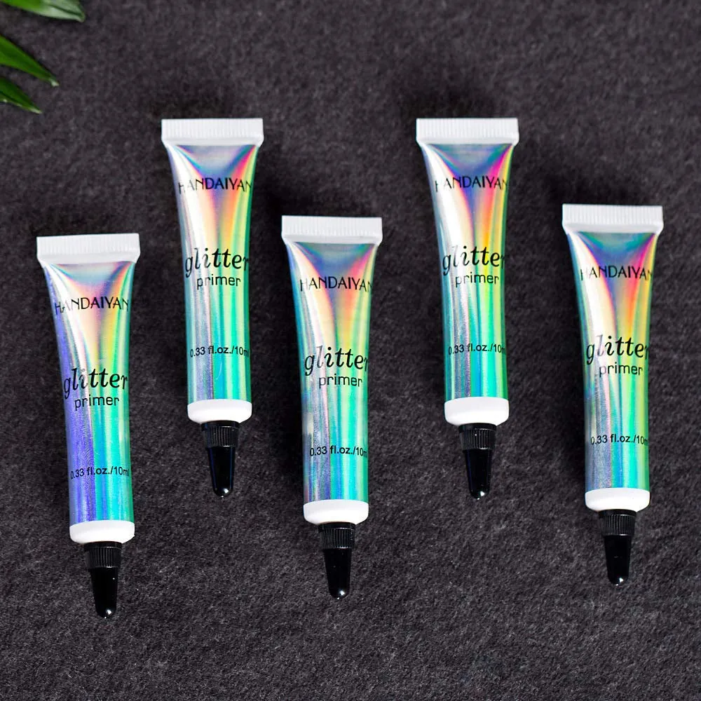 Cosmetic Glitter Glue Long Lasting Makeup Glitter Primer Gel Waterproof & Smudgeproof Primer Base Glue for Body Eyes Face Lip with Glitter, Body Jewels, Rhinestones (2 PCS, 10 Ml)