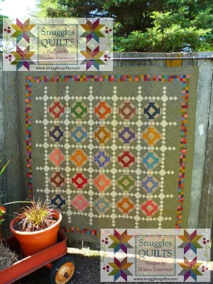 Country Dance Lap Quilt Pattern - PDF