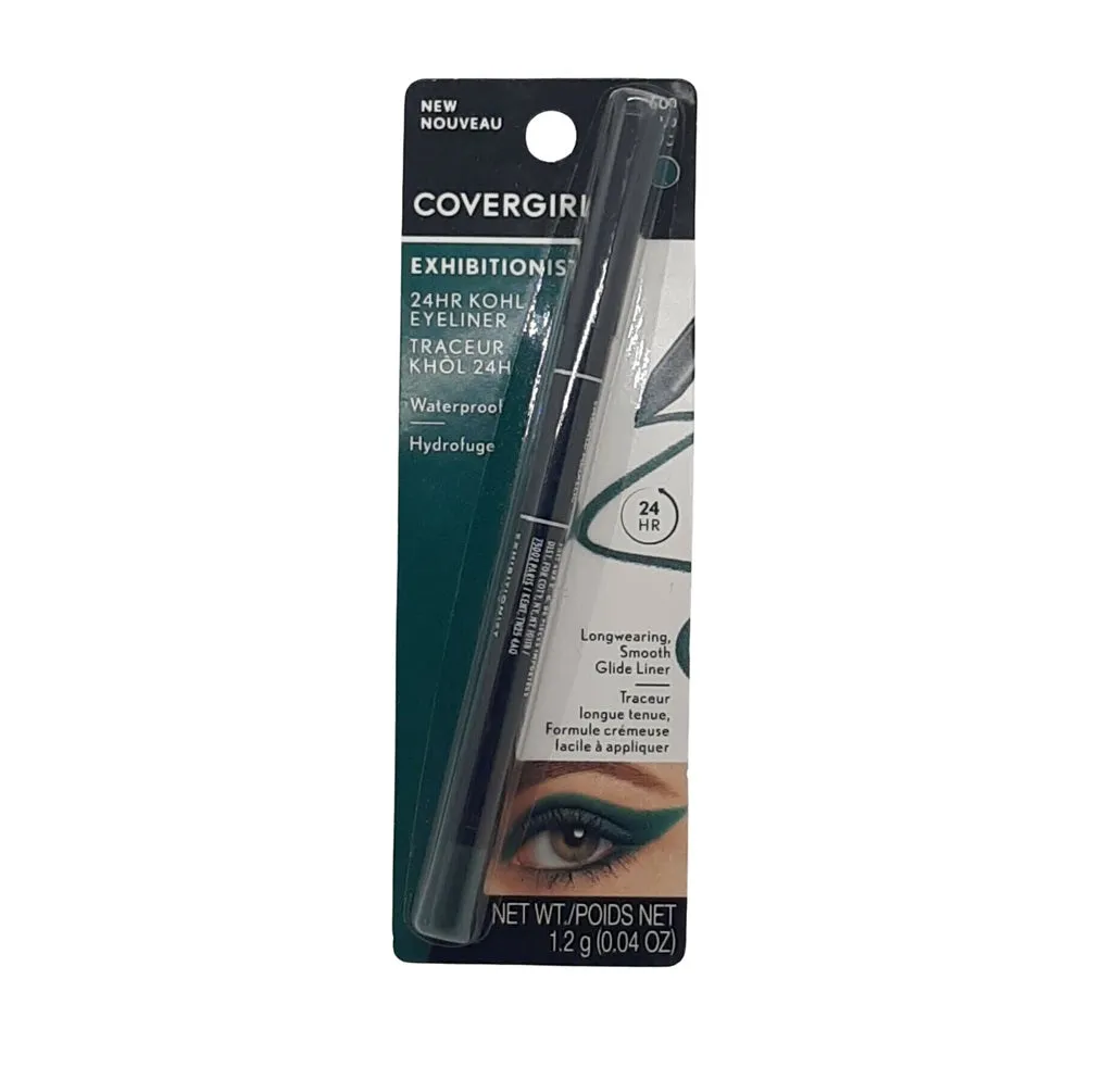 COVERGIRL Exhibitionist 24-Hour Kohl Waterproof Eyeliner, Emerald Metallic 600