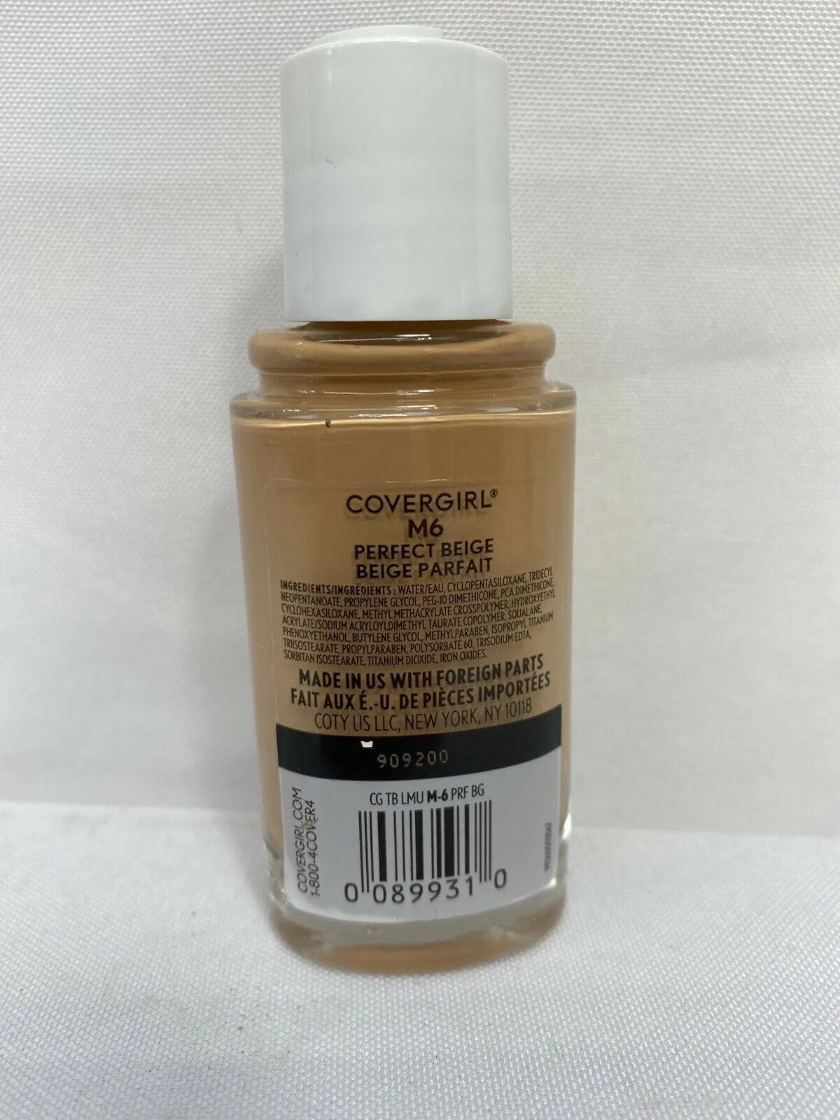 Covergirl Perfect Beige M6 TruBlend Liquid Foundation Make Up 1oz No Pump