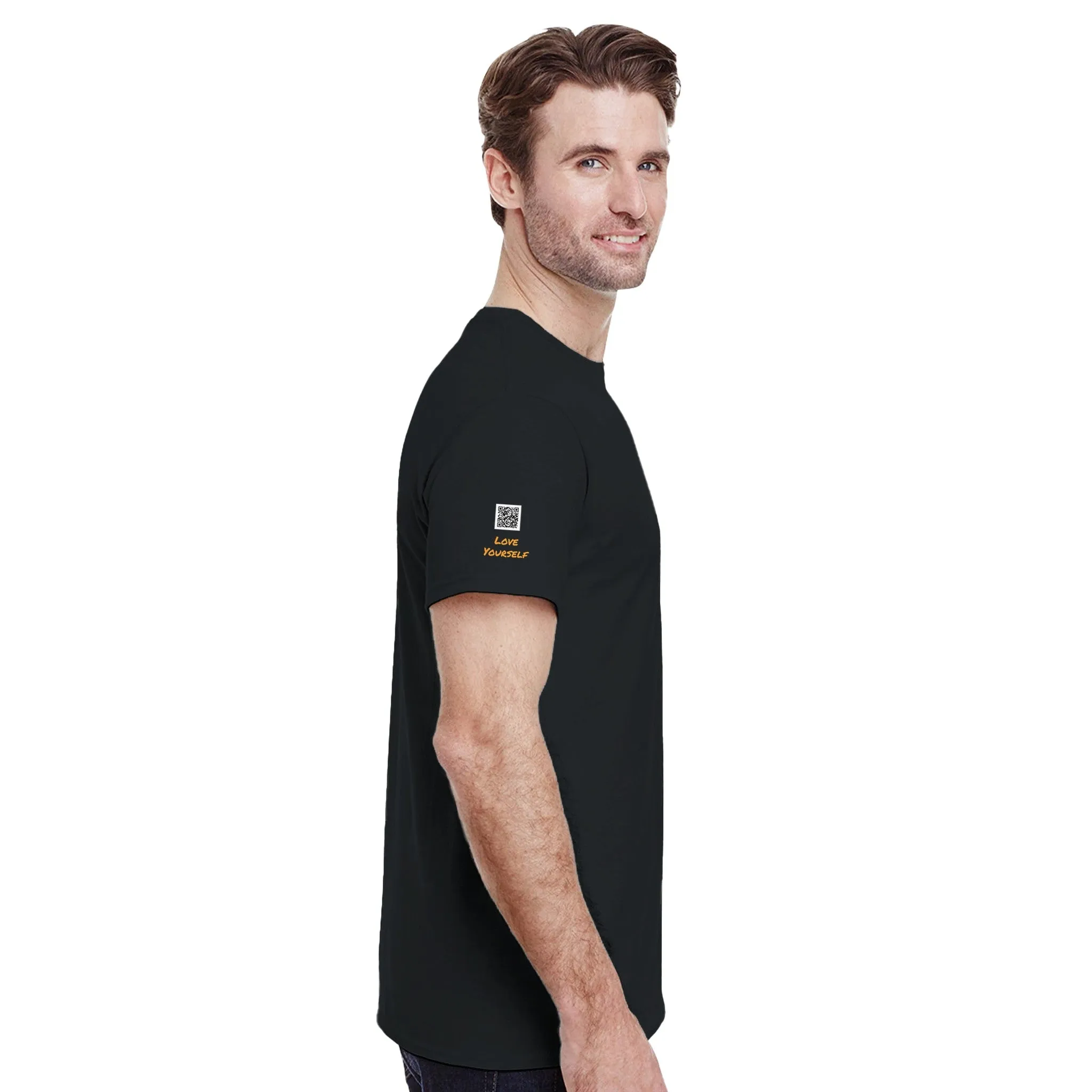 Crewneck T-Shirt – Passion, Enthusiasm, Joy | Customizable with QR Code