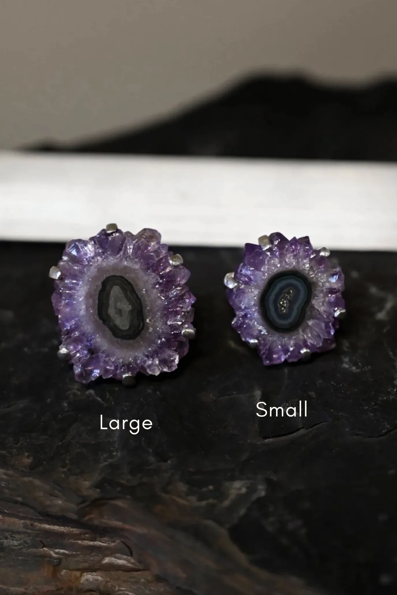 Crystal Vision Amethyst Stalactite Sterling Silver Ring