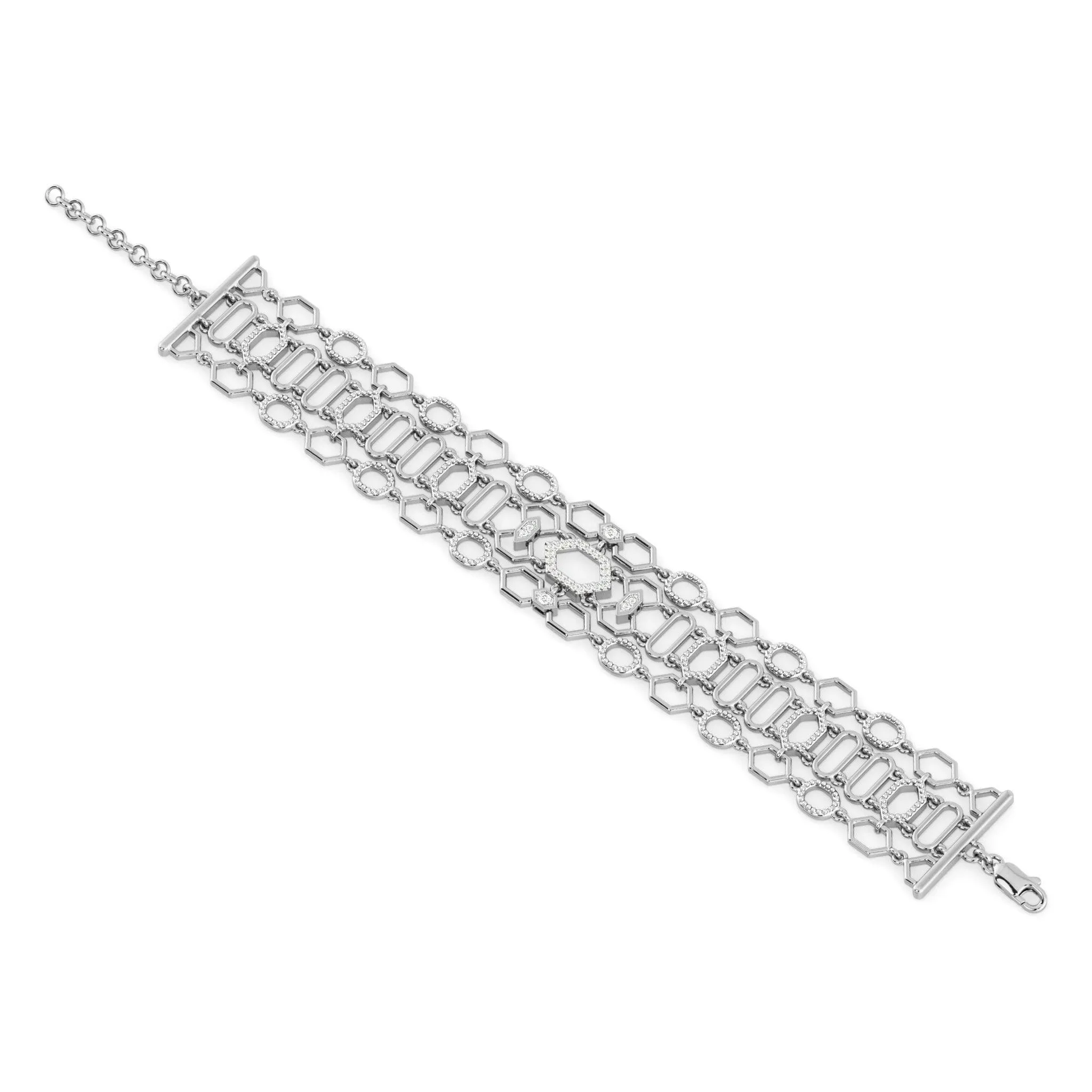 Cuff Bracelet 14k Solid White Gold Handmade, Cuff Bracelet, Gold Bracelet, Diamond Bracelet, Designer Bracelet