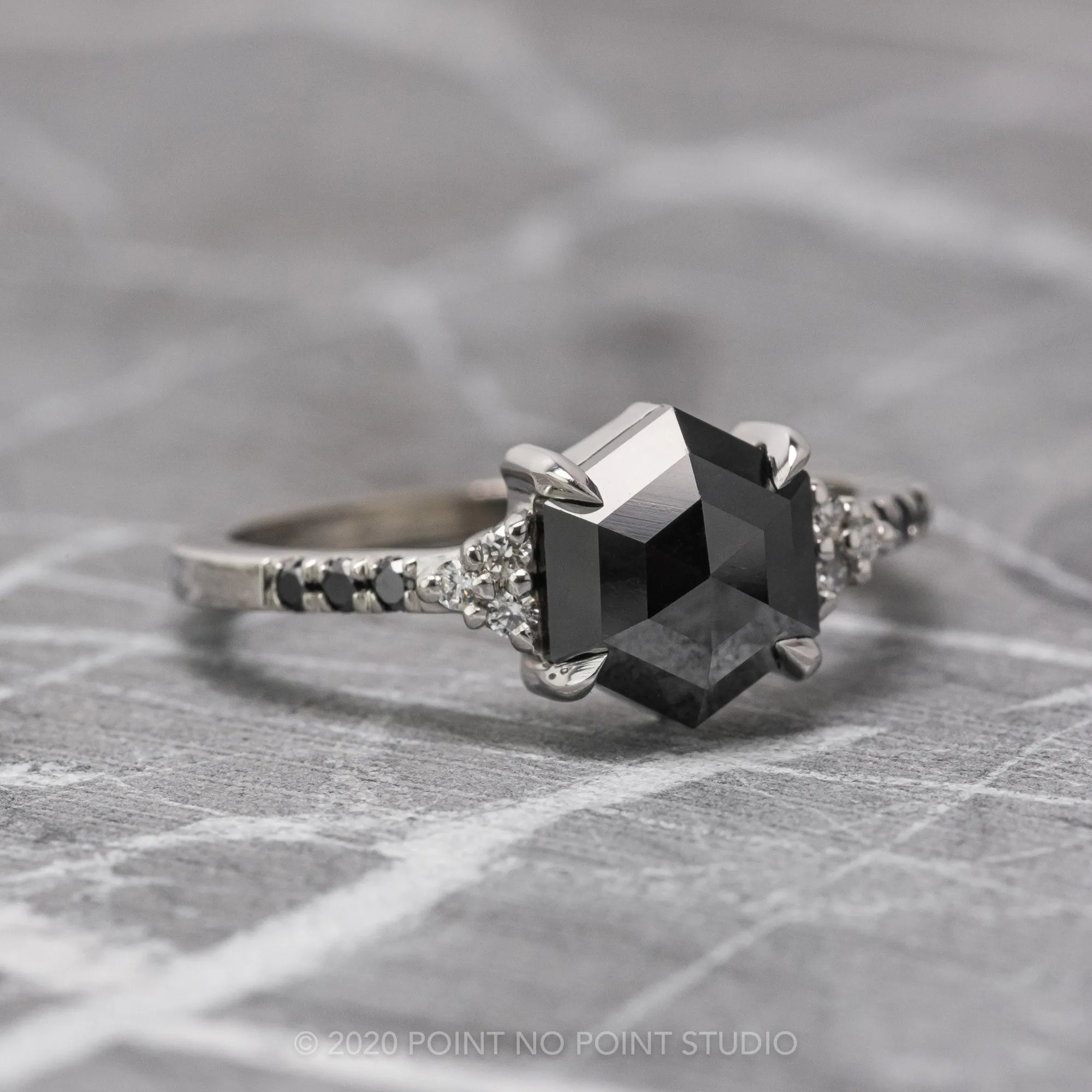 Custom Quincy setting engagement ring