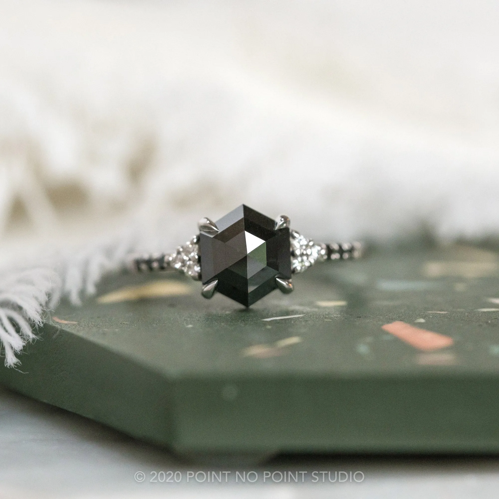 Custom Quincy setting engagement ring
