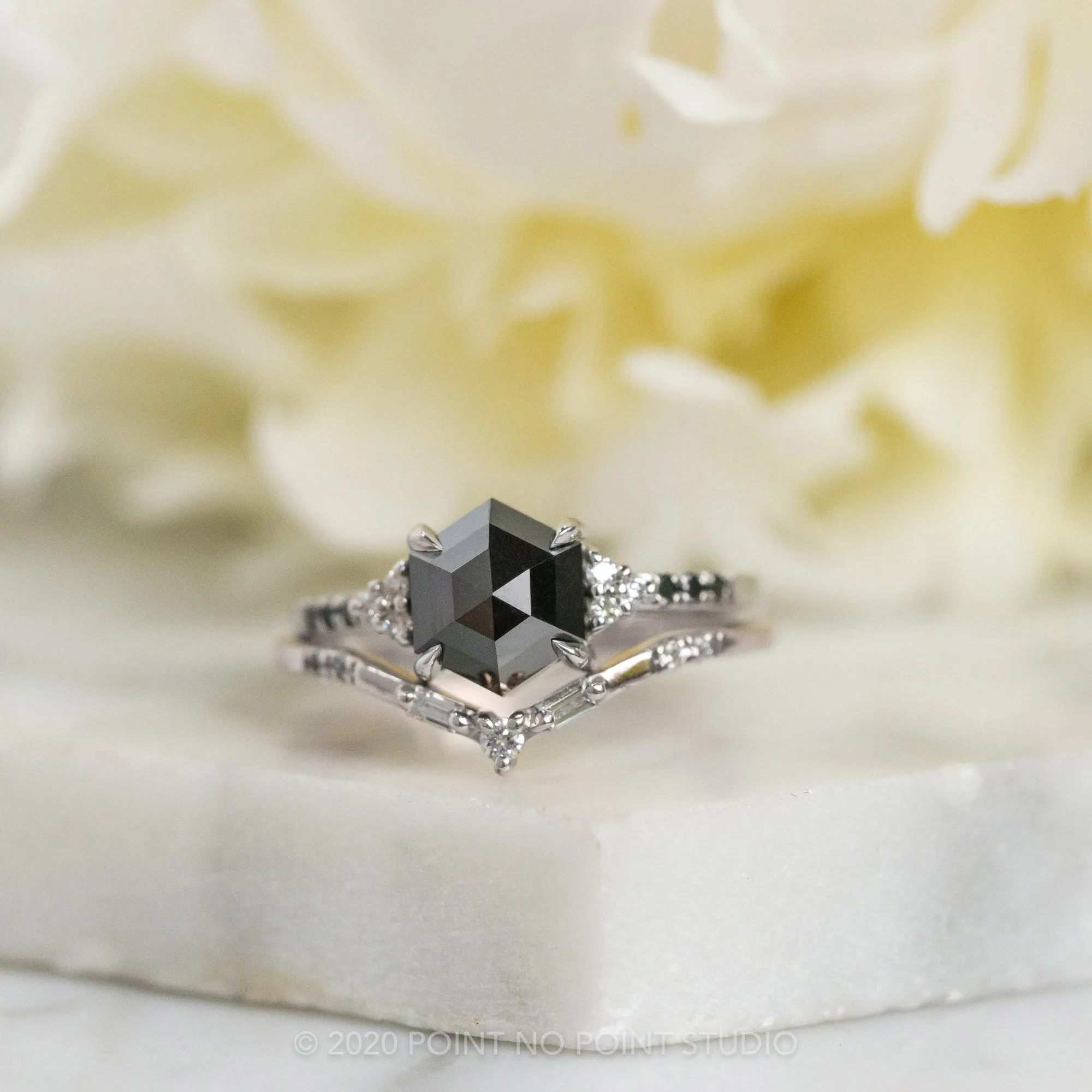 Custom Quincy setting engagement ring