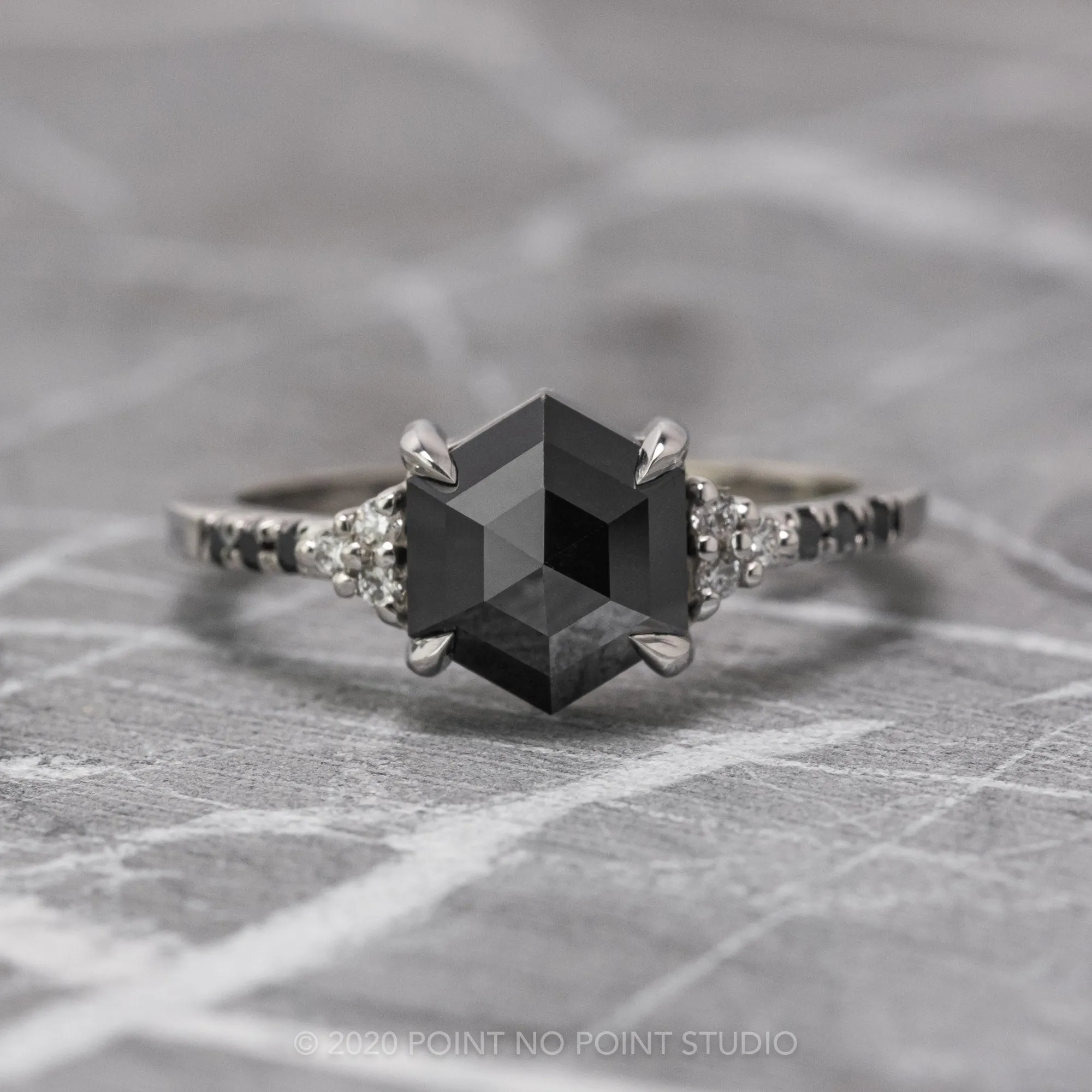 Custom Quincy setting engagement ring
