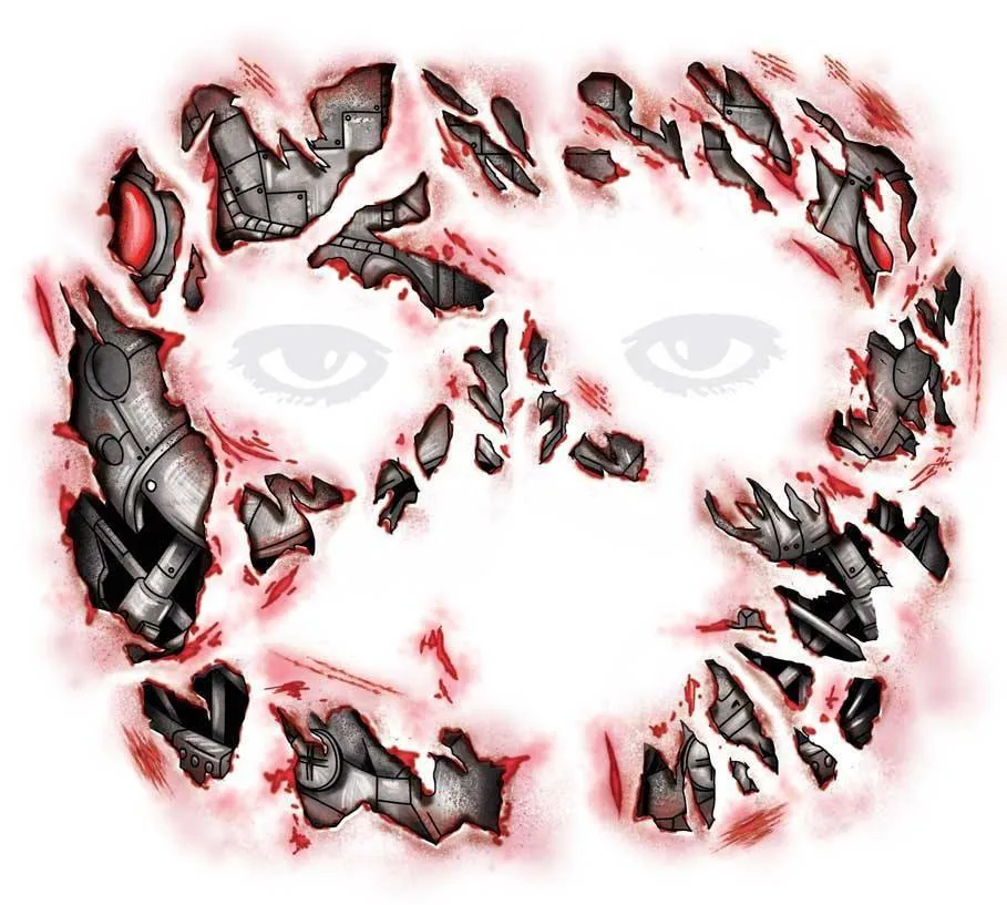 Cyborg Fake Temporary Face Tattoo Halloween Costume Makeup