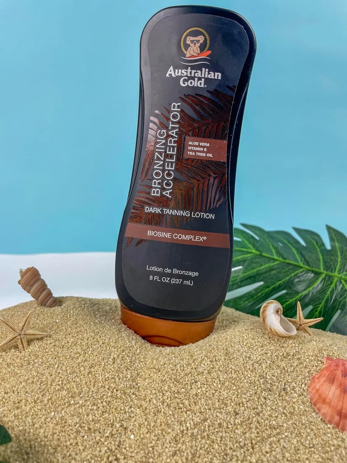 Dark Tanning Accelerator Lotion with Bronzer, 8 Ounce, New Package Same Formula