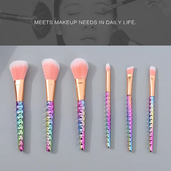 Dazzling Electroplated Series Makeup Brush Set (Price For 1 Set)