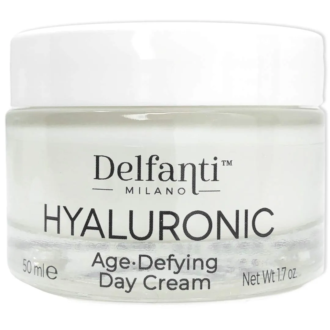 Delfanti Milano • HYALURONIC • Age Defying DUO Pack • Day   Night Creams • Face, Neck Décolleté Moisturizing Cream for Firming, Tightening and Wrinkles • Made in Italy