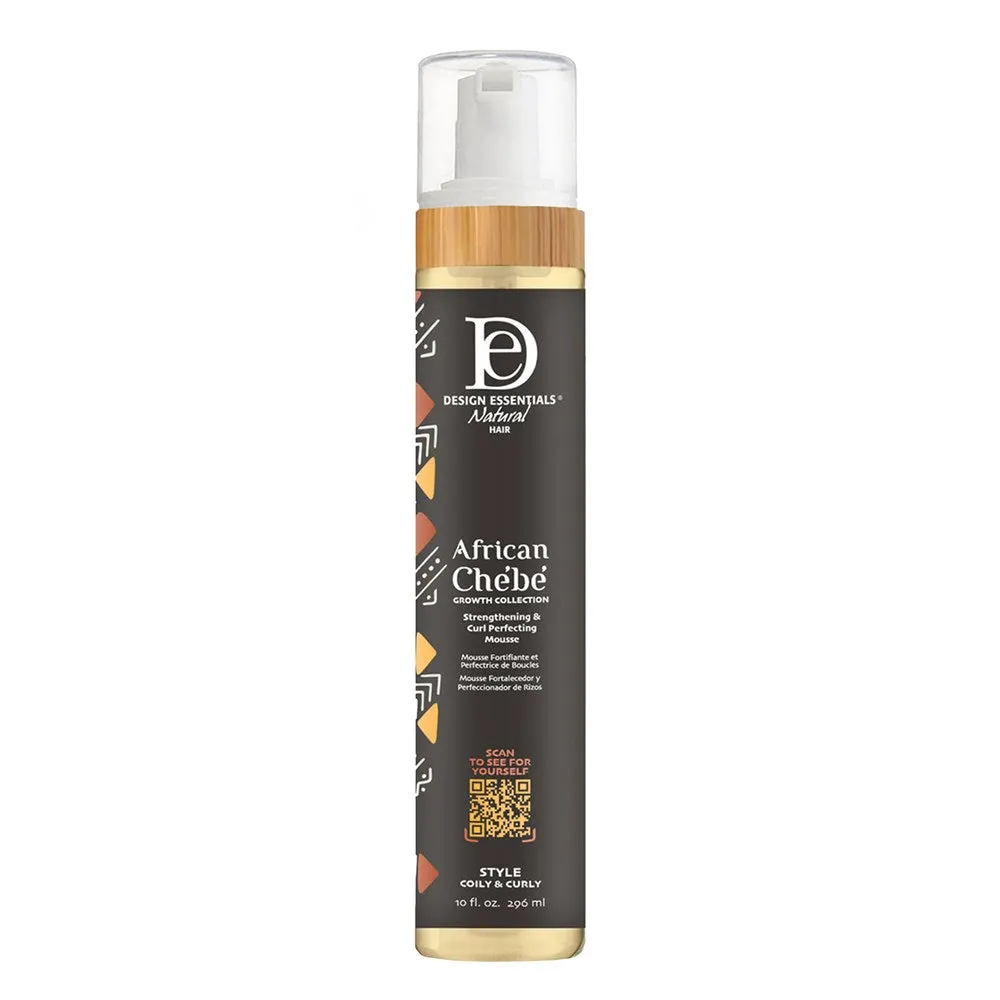 DESIGN ESSENTIALS African Chebe Strengthening & Curl Perfecting Mousse (10oz)