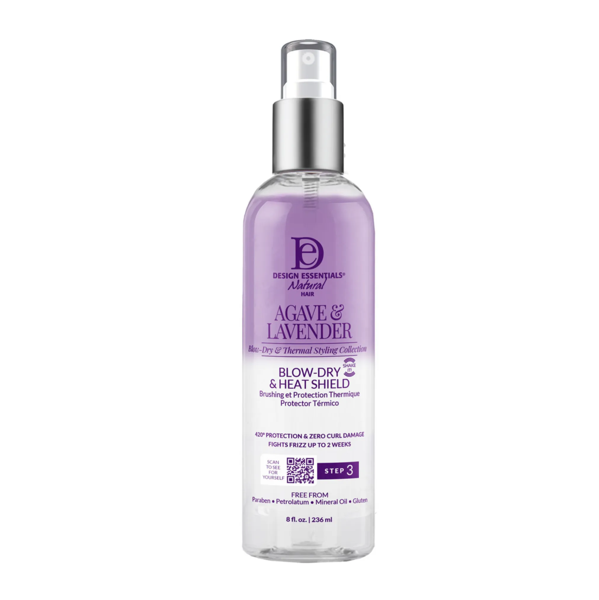 Design Essentials Natural Agave & Lavender Moisturizing Blow-Dry & Heat Shield 8oz