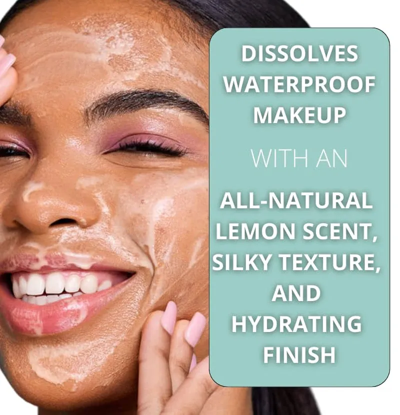 Dew Away Cleansing Gel Makeup Remover, Removes Waterproof Mascara, 3-In-1 Cleanser, Oil Based, Moisturizing, Great for Sensitive Skin, All Natural, TSA Friendly, 3.38 Fl Oz