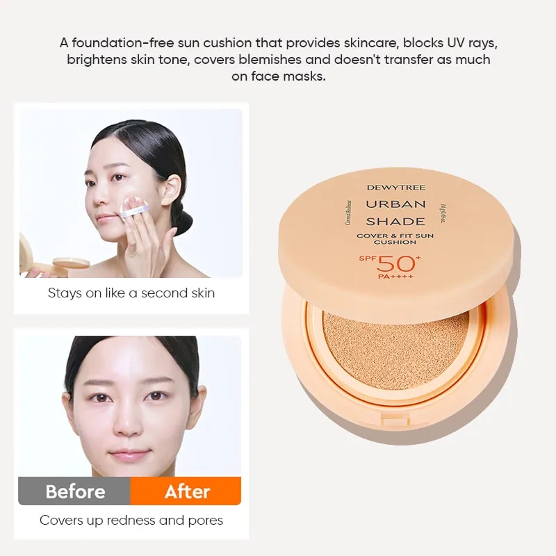Dewytree Urban Shade Cover & Fit Sunscreen Cushion SPF 50  PA     - 14gms