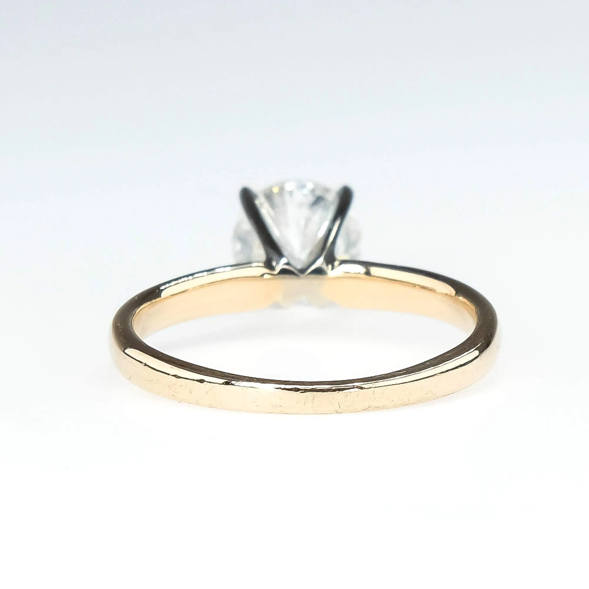 Diamond 0.94ct Solitaire Engagement Ring in 14K Yellow Gold