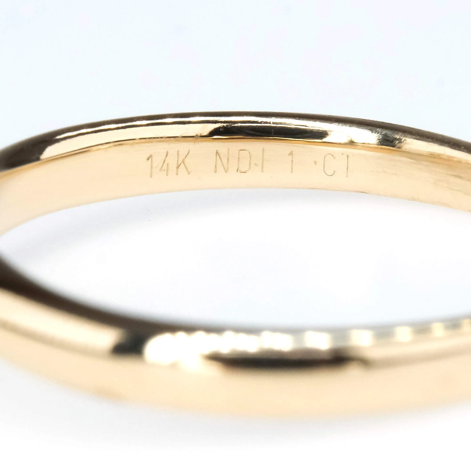 Diamond 0.94ct Solitaire Engagement Ring in 14K Yellow Gold