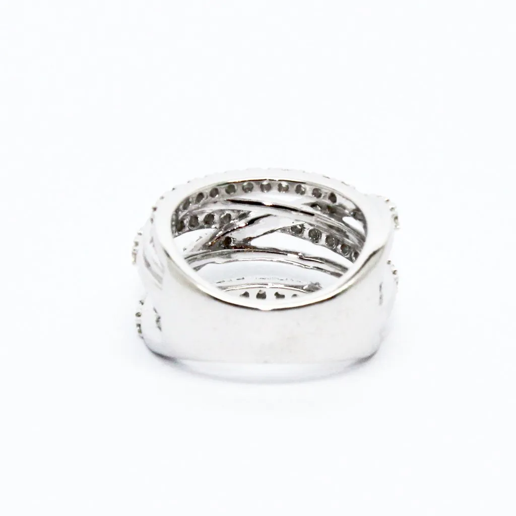 DIAMOND CRISS CROSS RING AD NO.1618