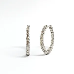 Diamond Eternity Hoop Earrings