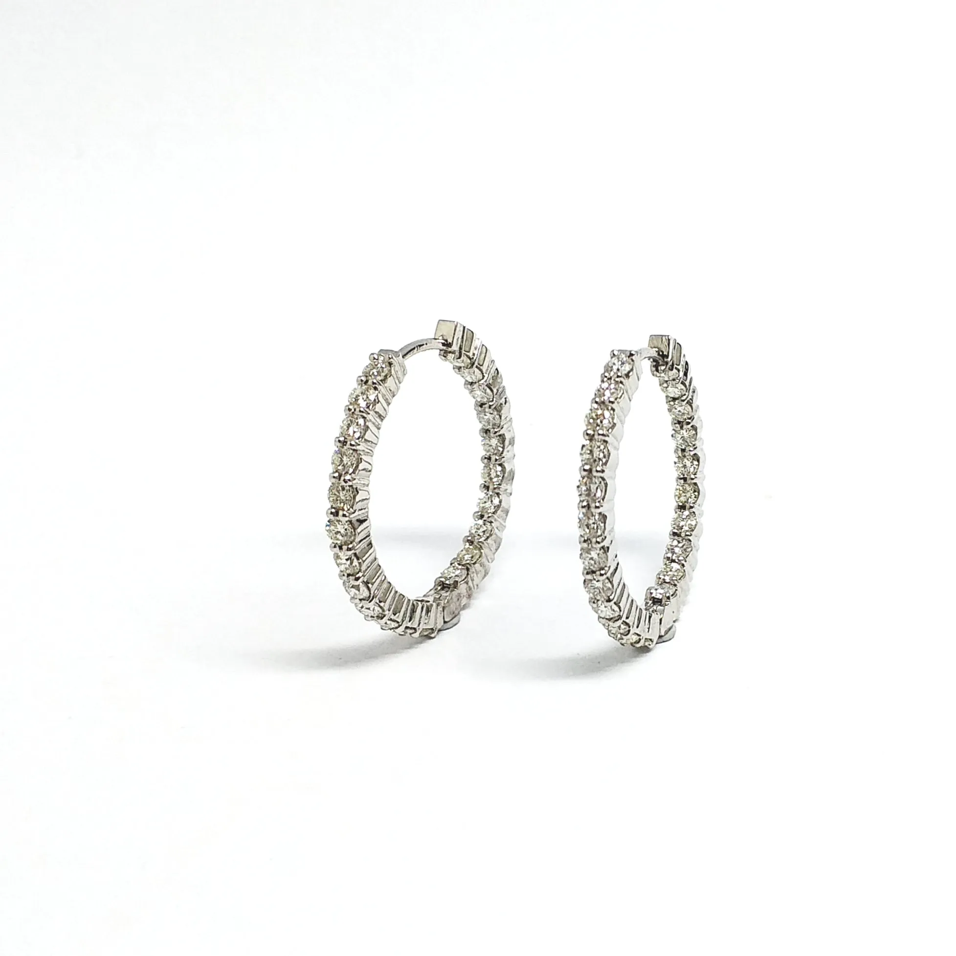 Diamond Eternity Hoop Earrings