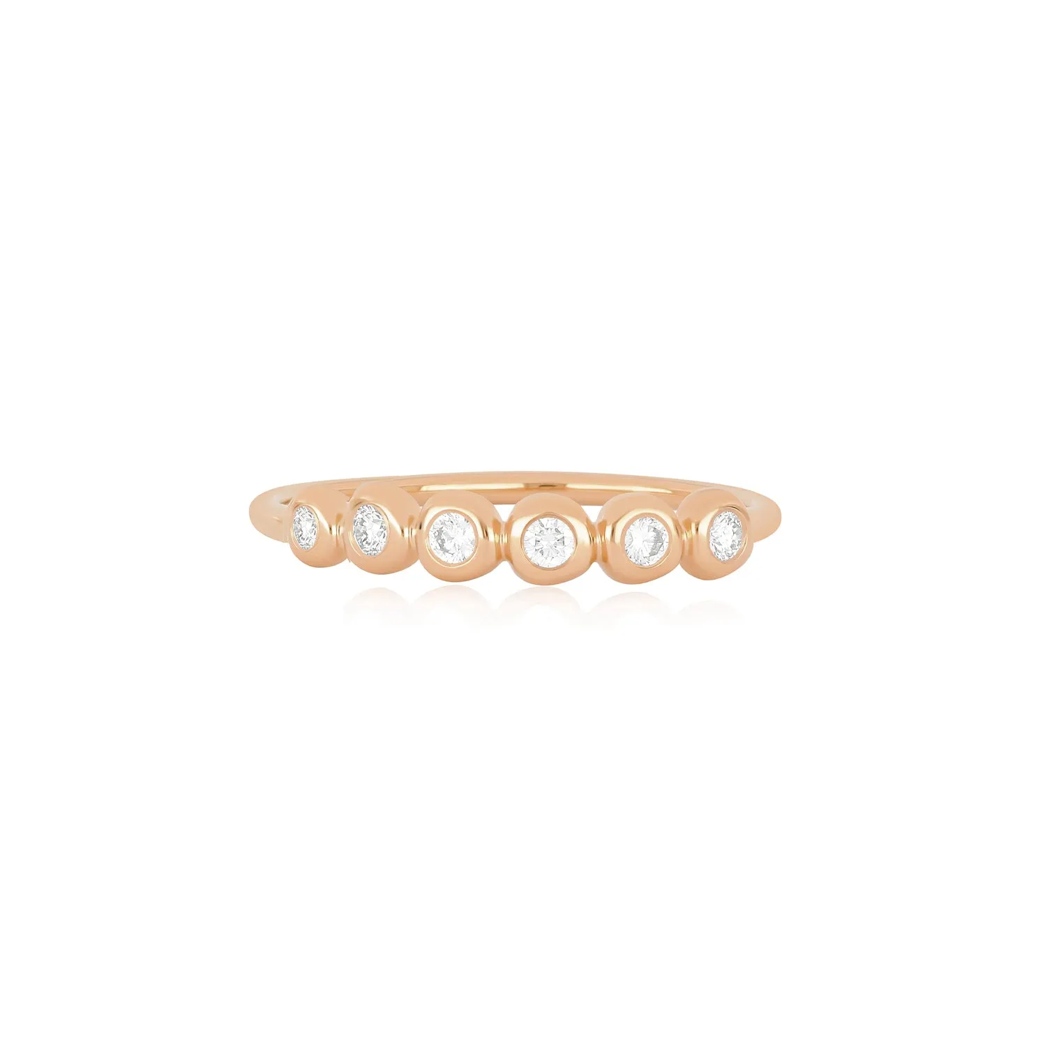 Diamond Pillow Stack Ring