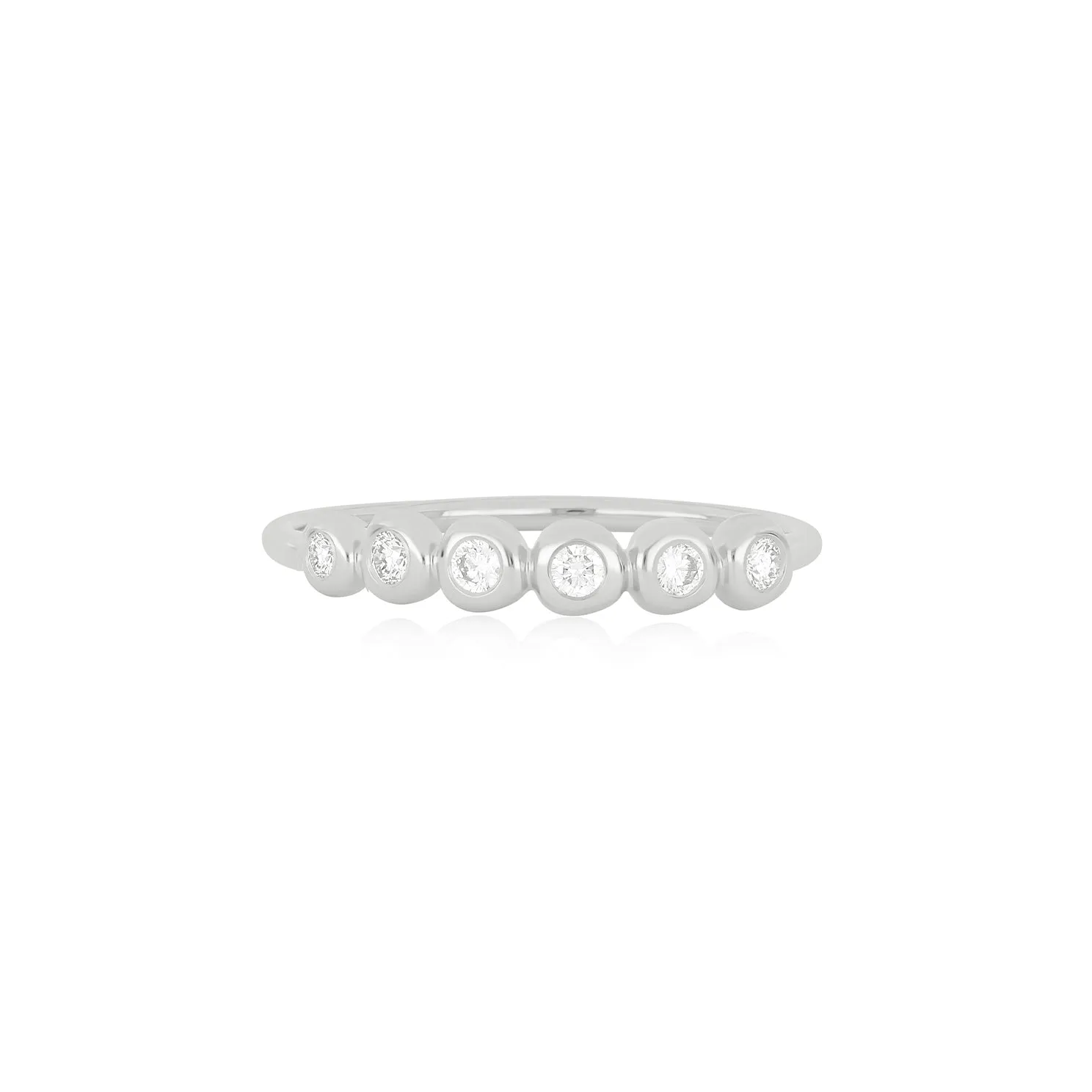 Diamond Pillow Stack Ring