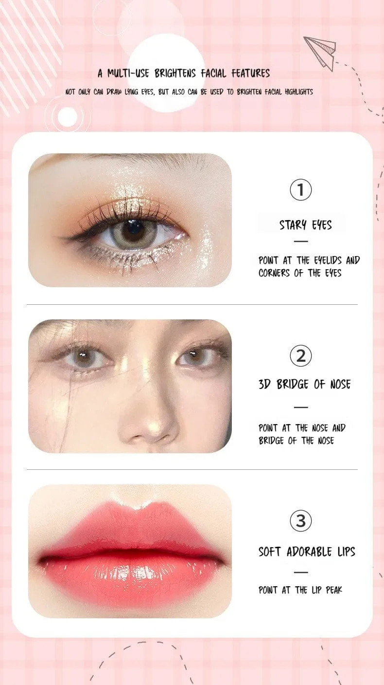 Diamond Powder Waterproof Slender Liquid Eyeliner