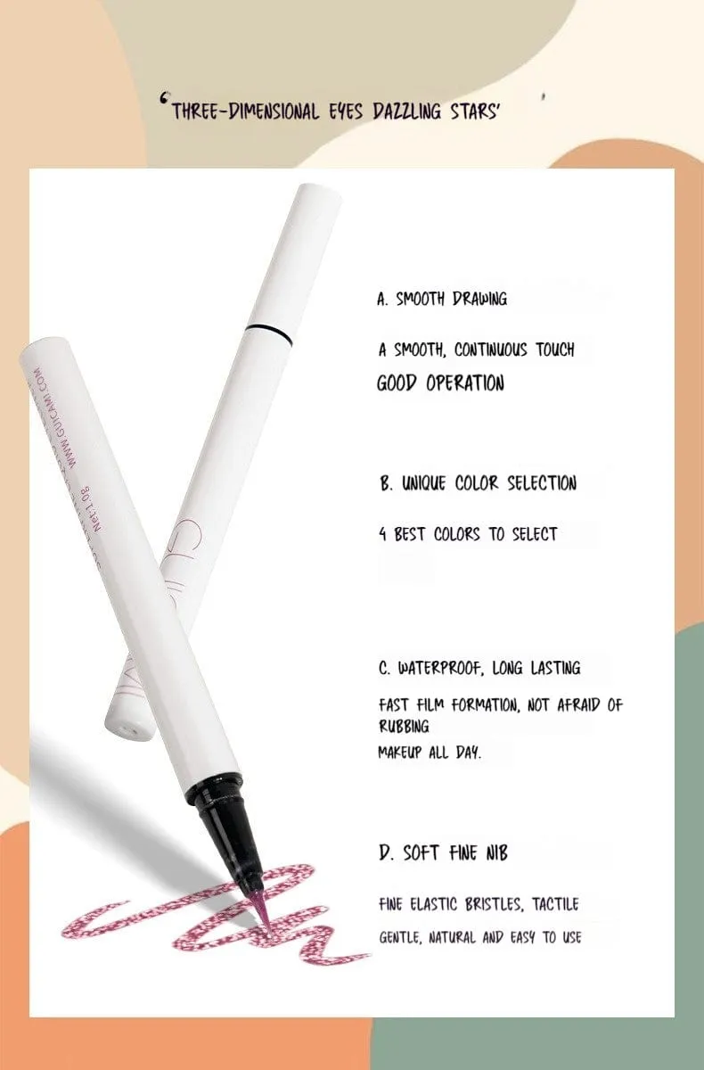 Diamond Powder Waterproof Slender Liquid Eyeliner