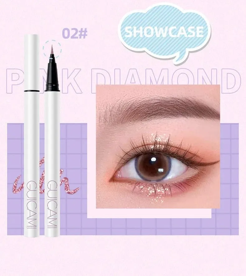 Diamond Powder Waterproof Slender Liquid Eyeliner