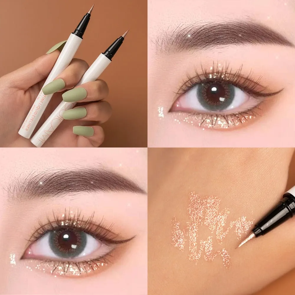 Diamond Powder Waterproof Slender Liquid Eyeliner