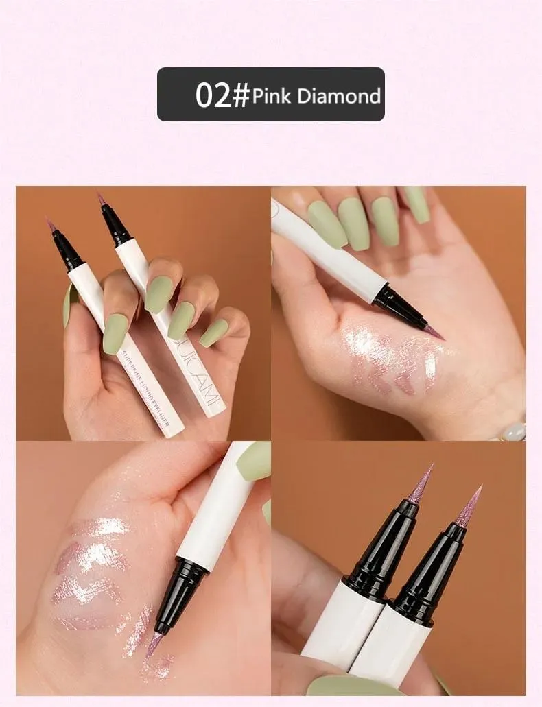 Diamond Powder Waterproof Slender Liquid Eyeliner