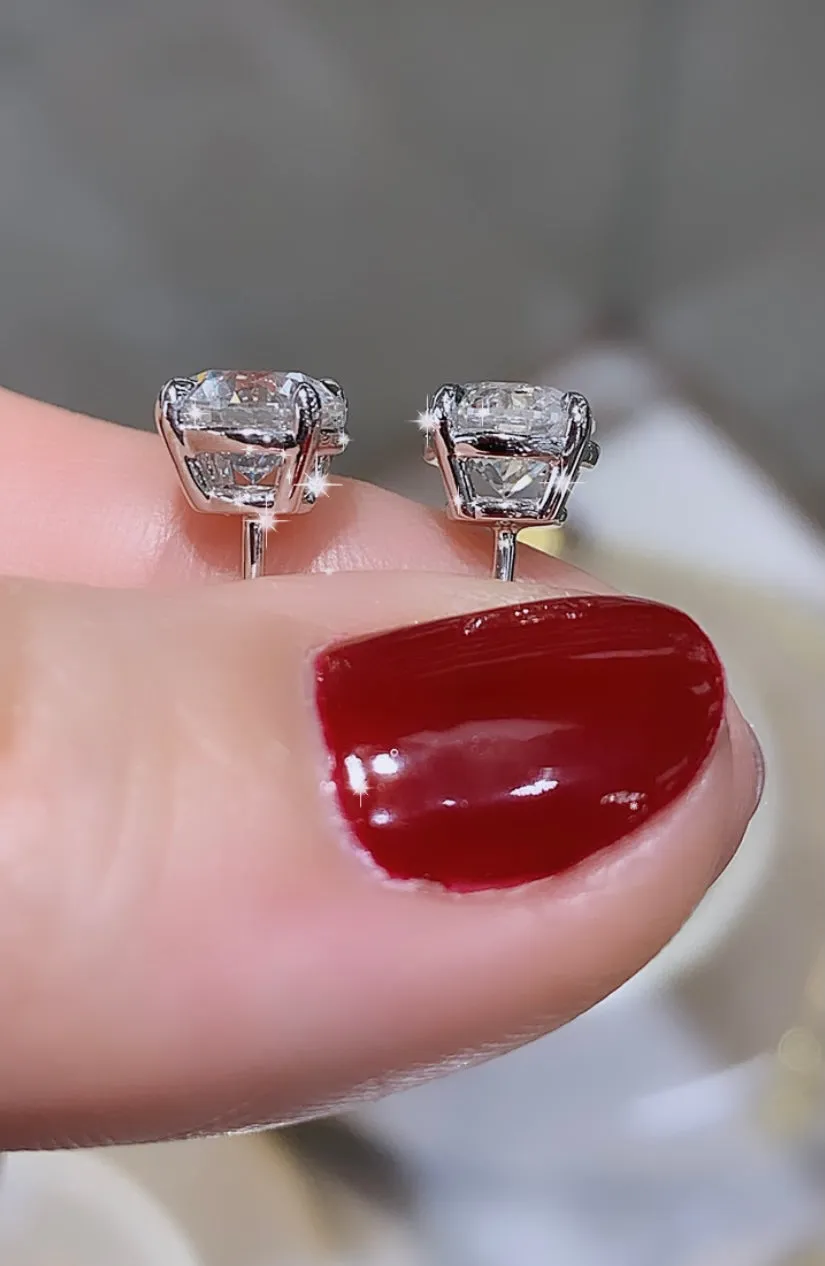 Diamond Studs 2.32ct Push Back