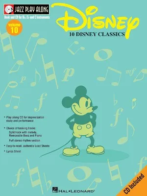 DISNEY JAZZ PLAY ALONG BK/CD V10