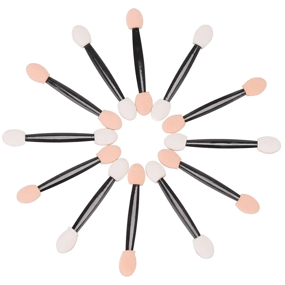 Disposable Dual Sides Eye Shadow Sponge Applicator Eyeshadow Brushes Makeup Brush (30Pcs-Black)