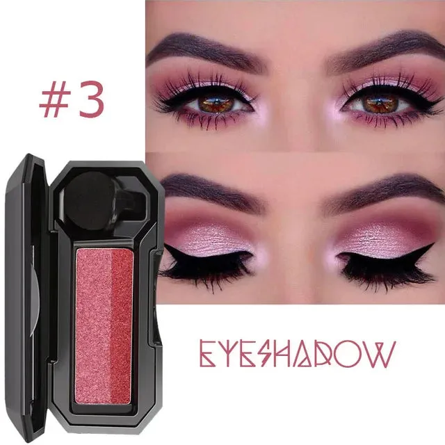 DNM Double Color Lazy Eyeshadow with Mirror Small Mushroom Head Eye Shadow Brush Women Waterproof Two-color Eye Makeup Cosmetics