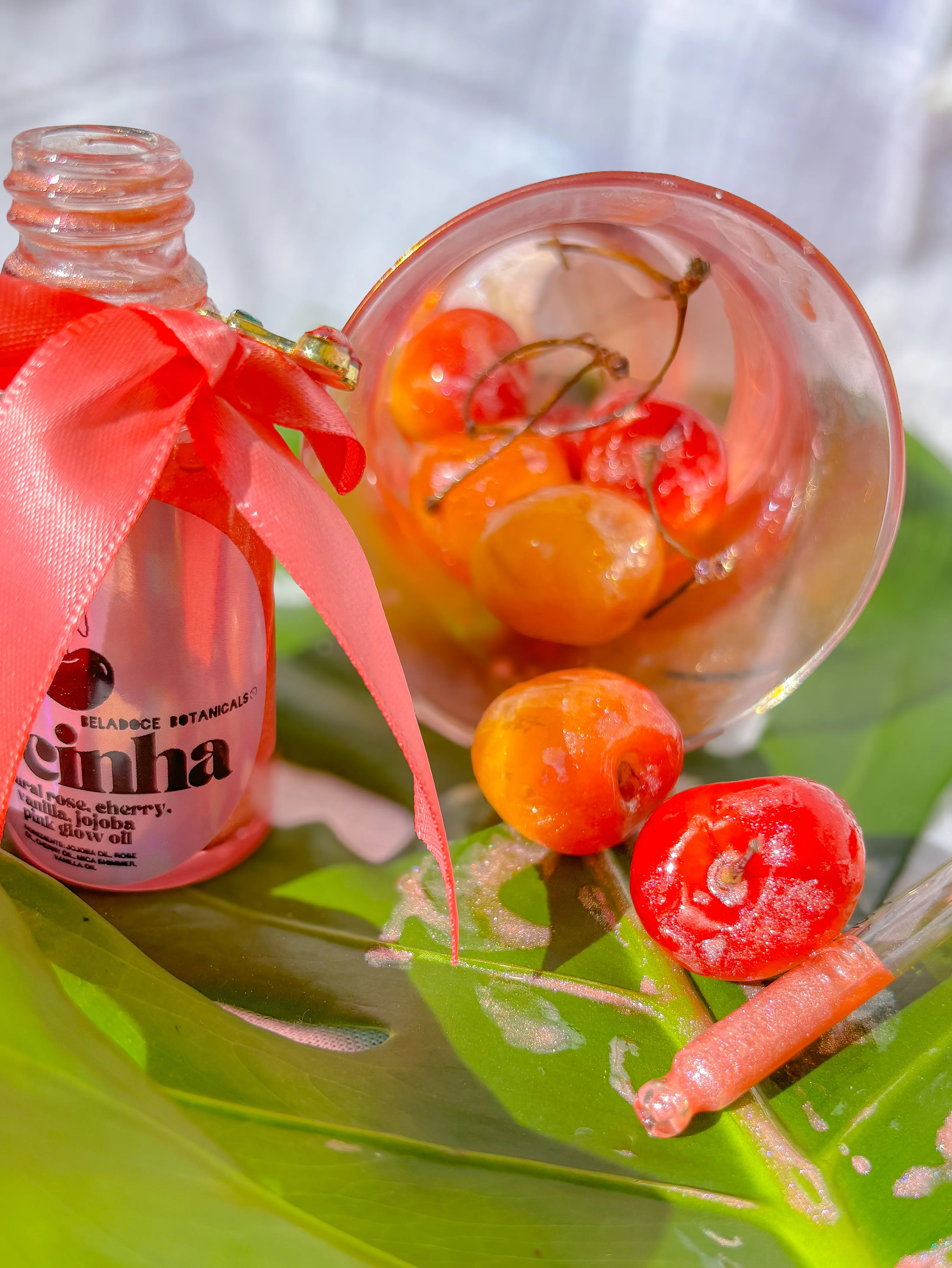 Docinha Cherry Rose Vanilla Pink Glow Oil Illuminating Drops (face   body)