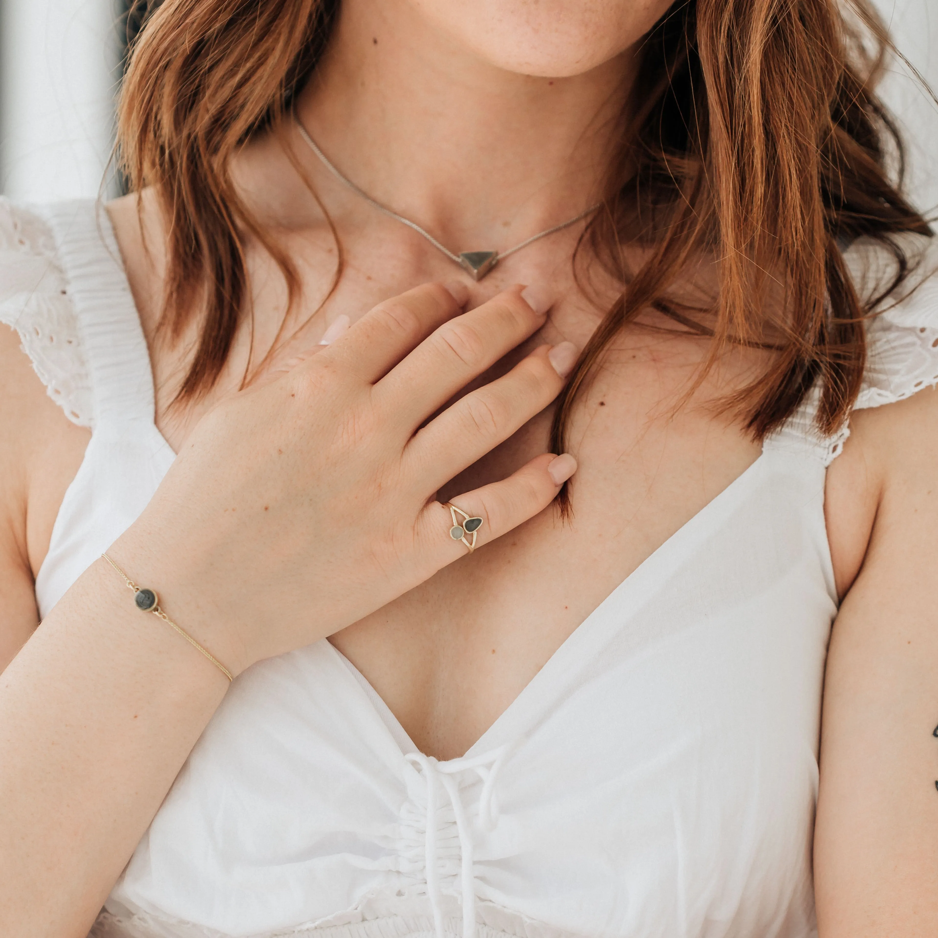 Double Setting Split Shank Cremation Ring in 14K Rose Gold