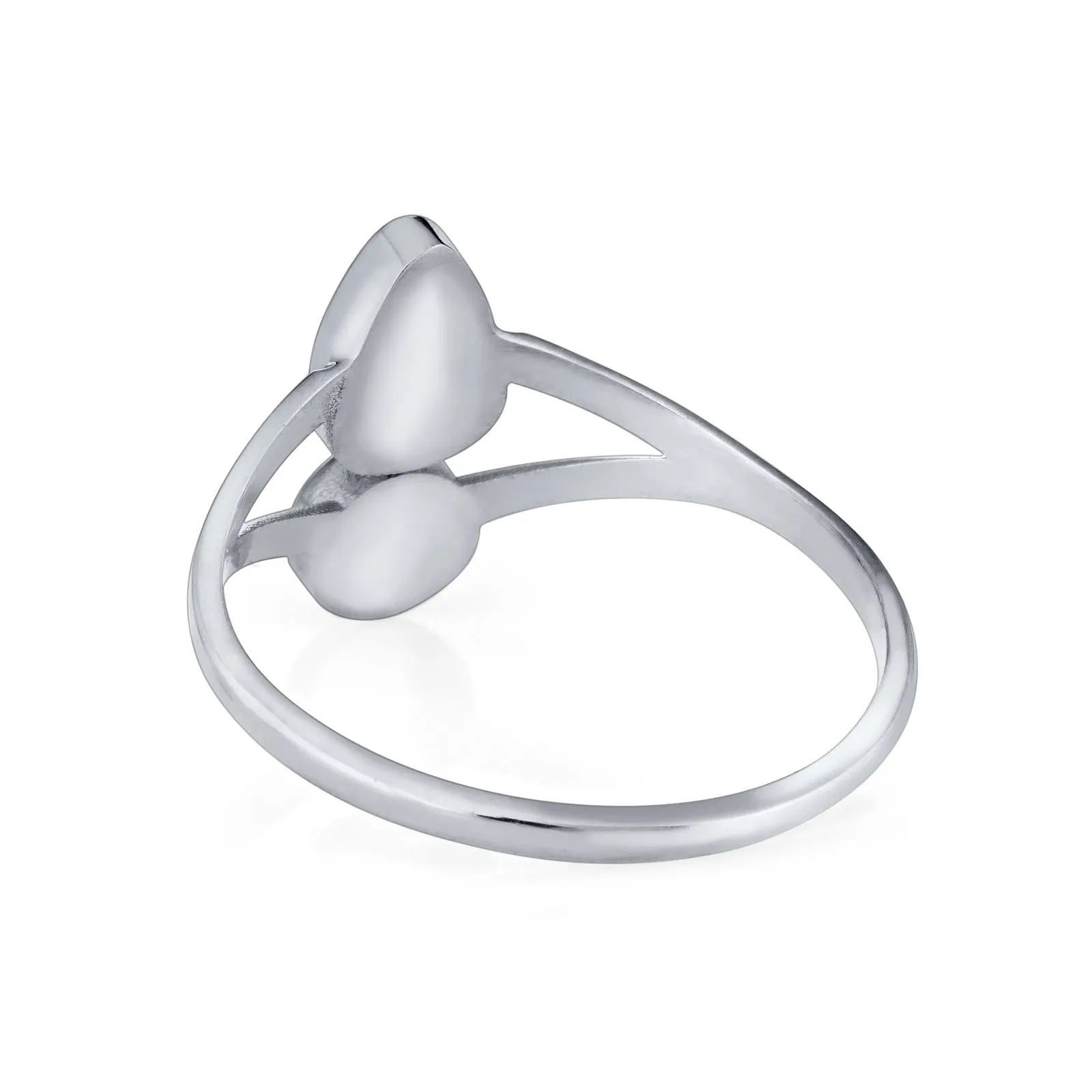 Double Setting Split Shank Cremation Ring in 14K White Gold