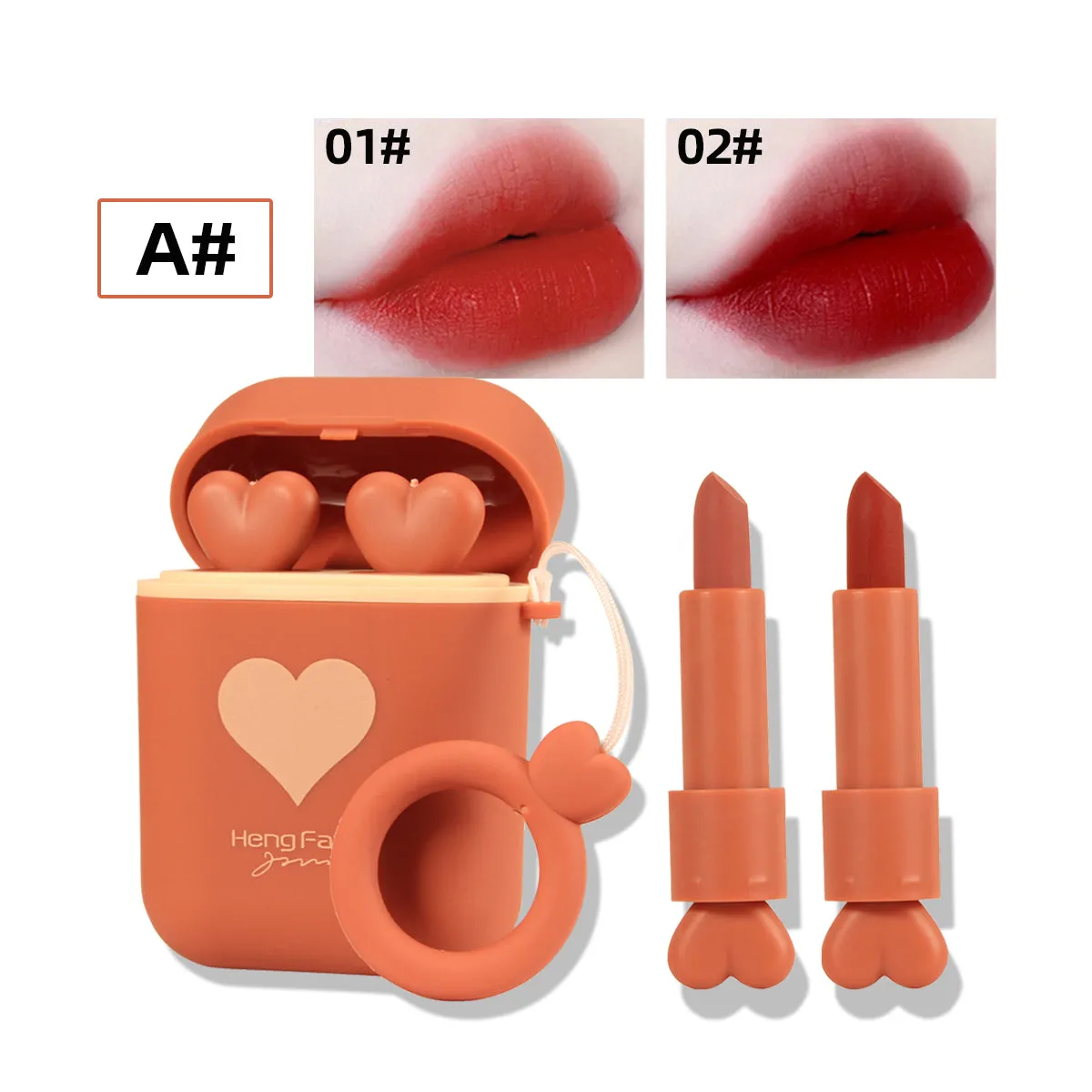 Double Tube Velvet Lipstick Matte Matte Headphone Organizer