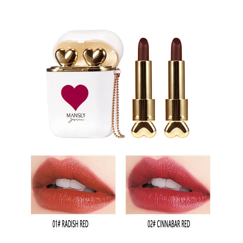 Double Tube Velvet Lipstick Matte Matte Headphone Organizer