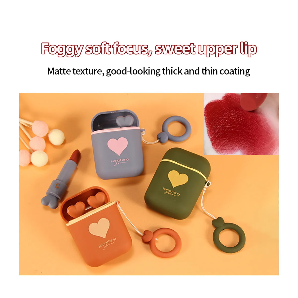 Double Tube Velvet Lipstick Matte Matte Headphone Organizer