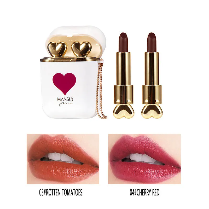 Double Tube Velvet Lipstick Matte Matte Headphone Organizer