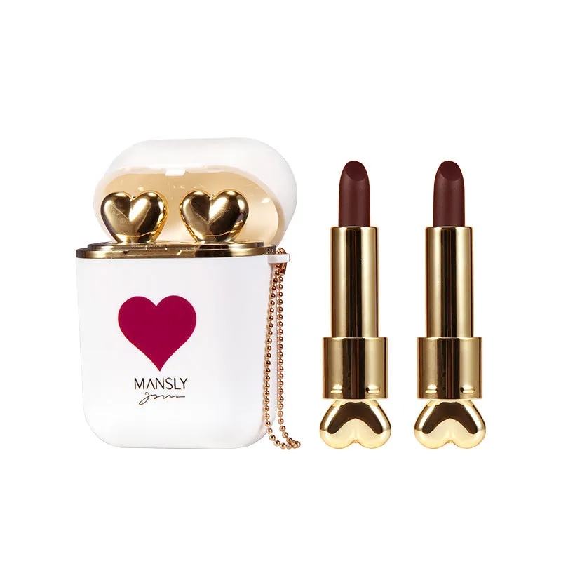Double Tube Velvet Lipstick Matte Matte Headphone Organizer