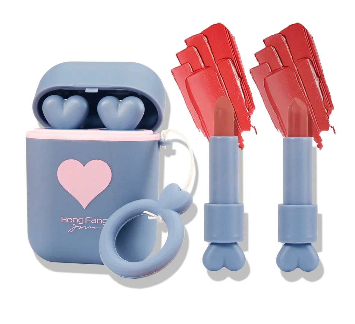 Double Tube Velvet Lipstick Matte Matte Headphone Organizer