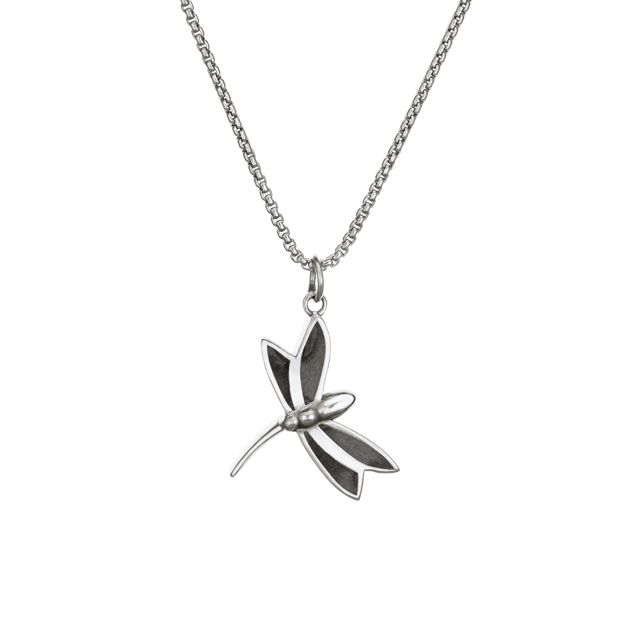 Dragonfly Cremation Necklace in Sterling Silver