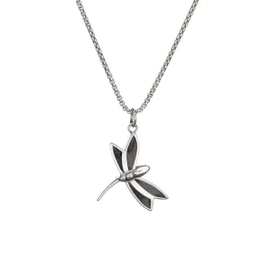 Dragonfly Cremation Necklace in Sterling Silver