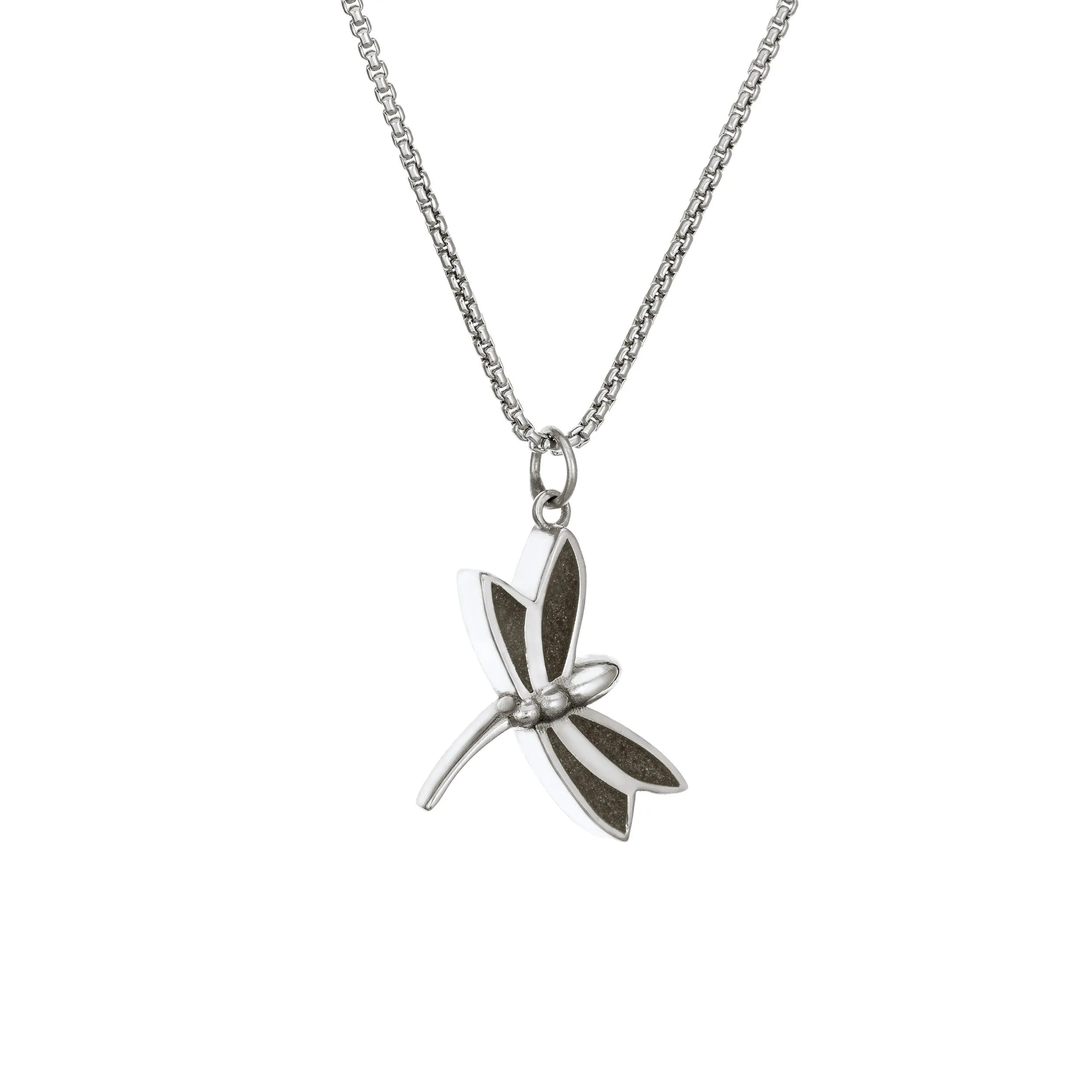 Dragonfly Cremation Necklace in Sterling Silver