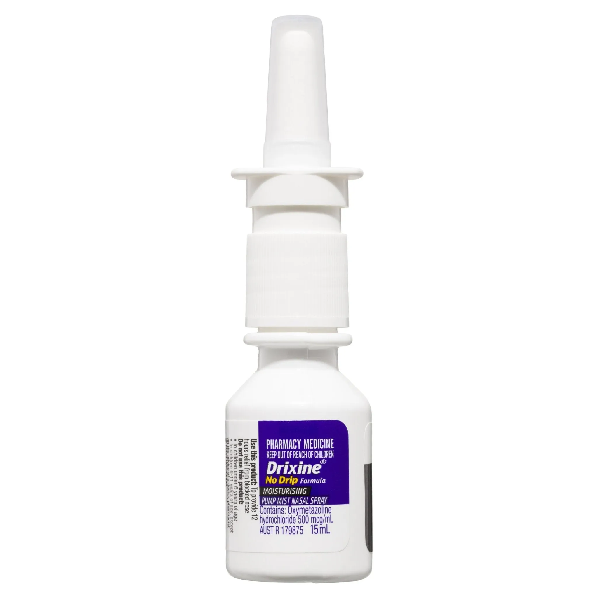 Drixine 12 Hour Relief No Drip Moisturising Nasal Spray 15mL