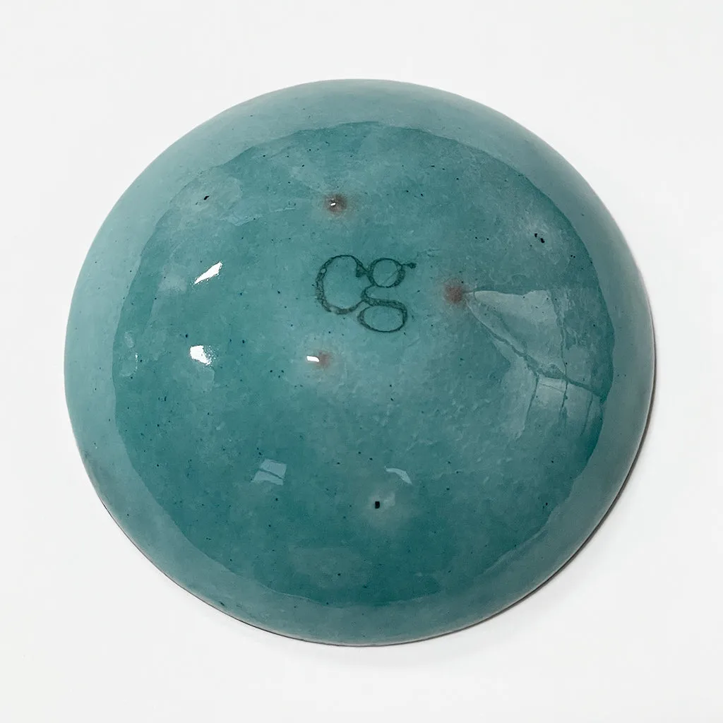 Drooping flower enamelware bowl