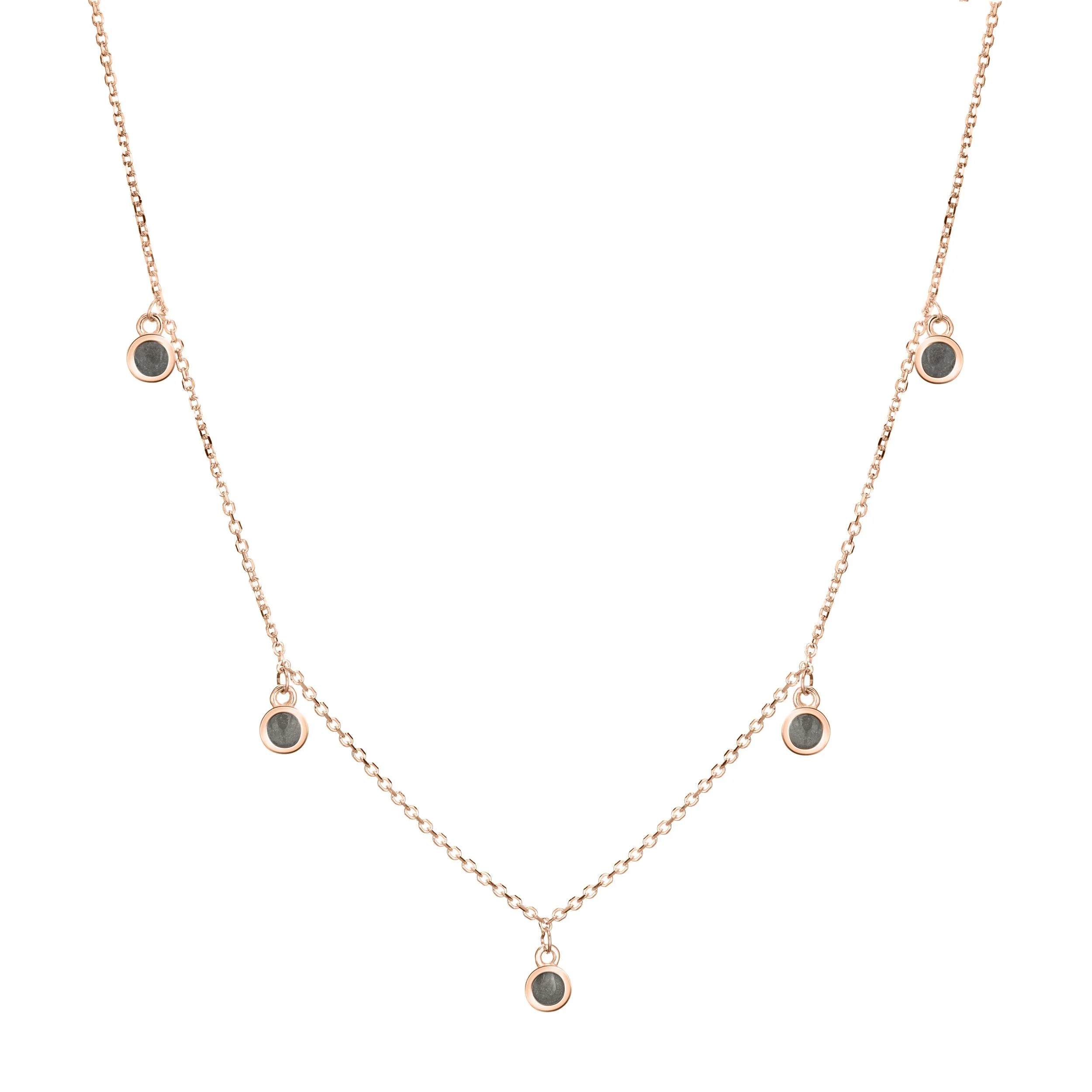 Drop Cremation Necklace in 14K Rose Gold
